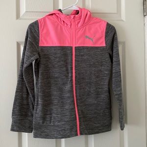 New with tags Girls Puma zip up hoodef jacket size medium 10/12 fleece